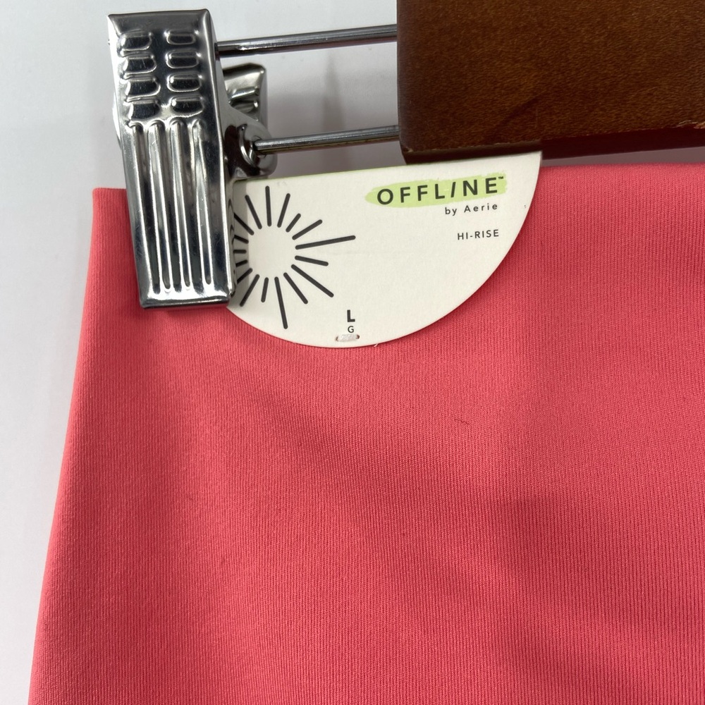 NWT Aerie Offline Goals 7/8 Leggings Pink Large - Picture 5 of 8
